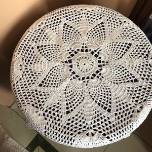 Handmade crocheted round table cover 1 piece